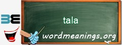 WordMeaning blackboard for tala